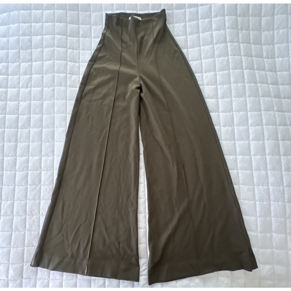 RIPLEY RADER Pants Womens 1 XS Green Wide Leg High Waisted Pull On Lagenlook - Picture 1 of 12